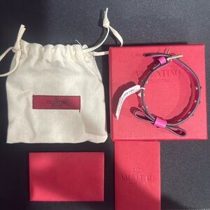 COPY - Valentino Bow Leather Bracelet